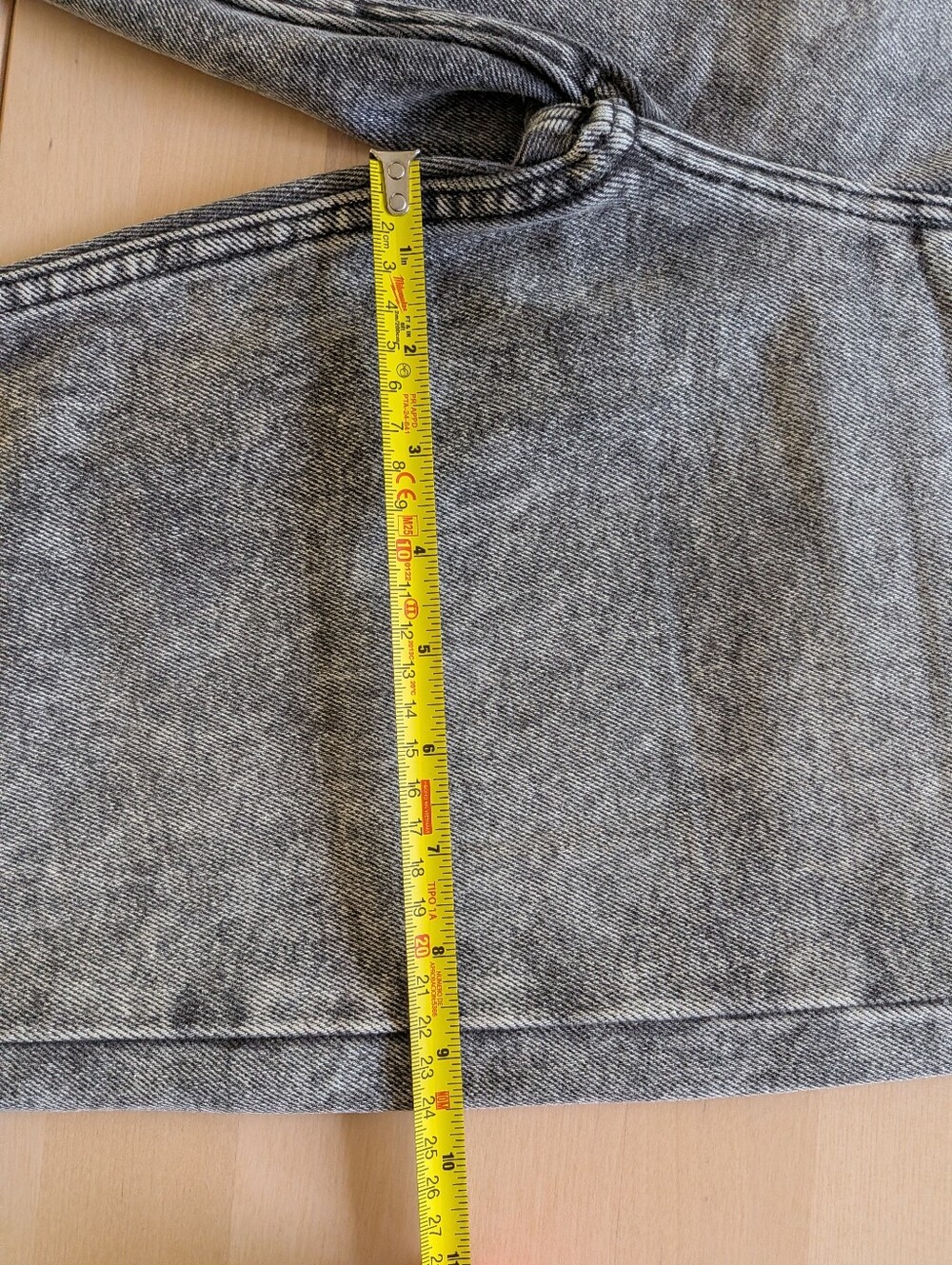 Only "Emily" Jeans High Waist Straight Raw Ankle Black Acid Size 28 - Picture 10 of 11